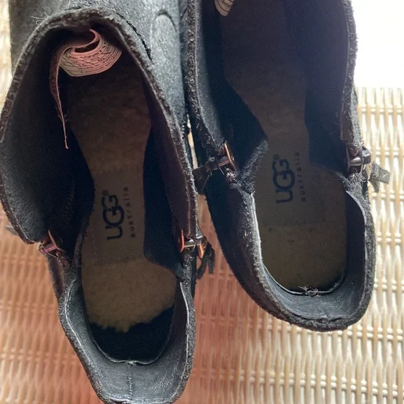 UGG Black Wedge Boots - Picture 3 of 8